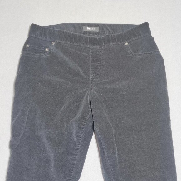 Kenneth Cole Reaction Corduroy Pants women's siz 10 black colour straight skinny - Picture 2 of 11